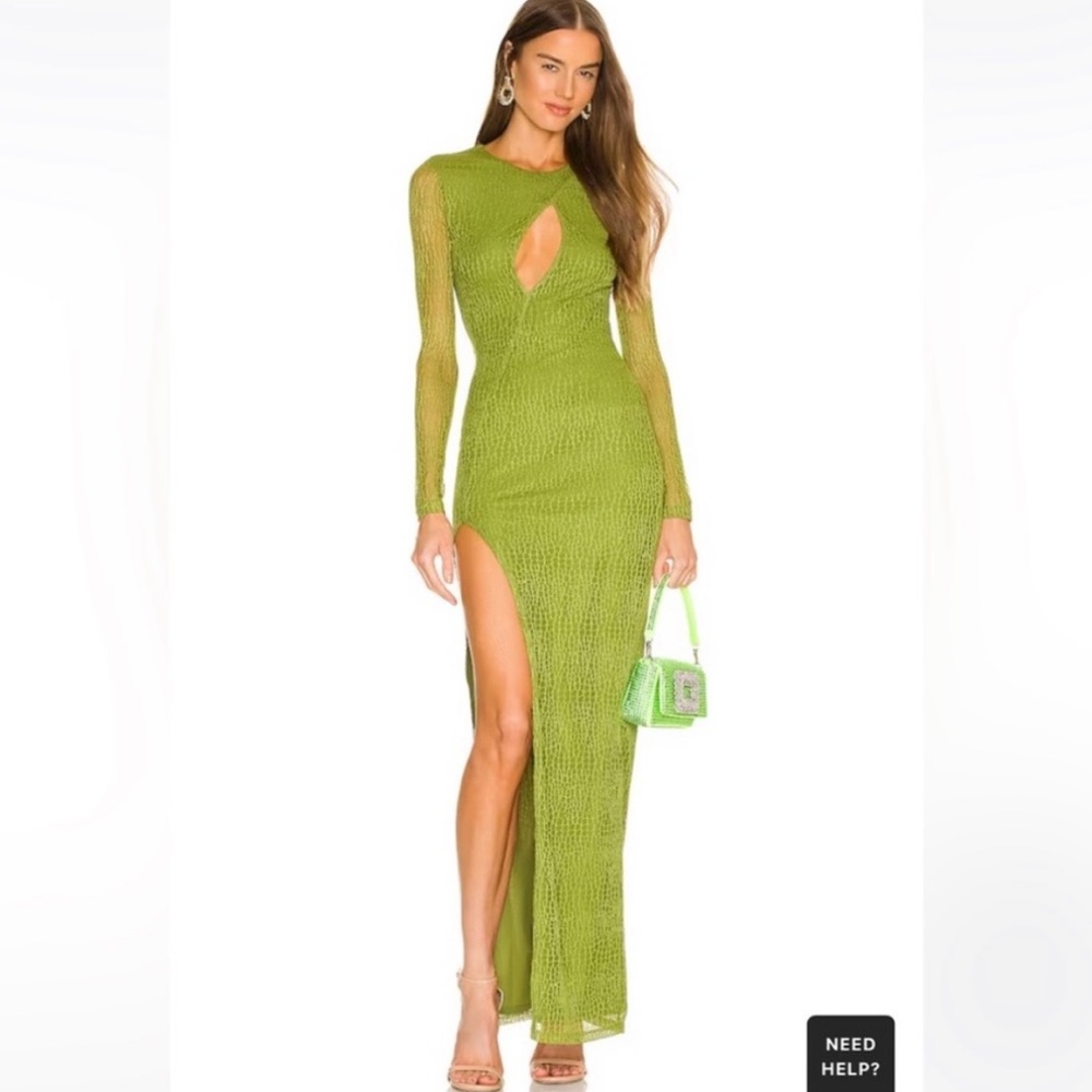 Michael Costello x Revolve Green Dress